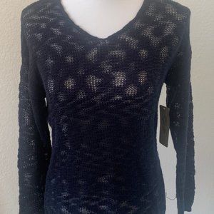 NWT Navy Blue Yolanda Airy Knit Sweater by RD Styl